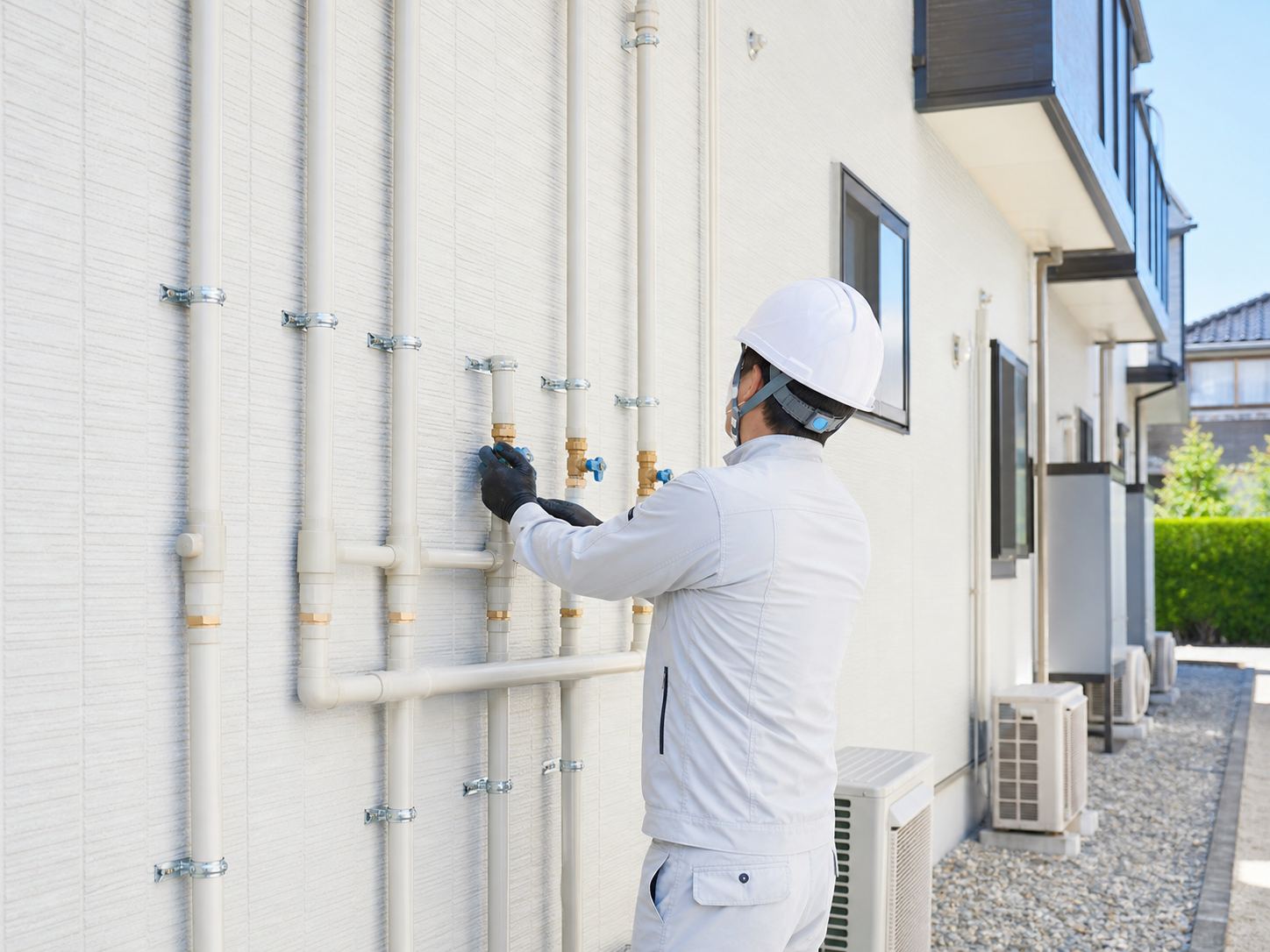 宗像市 H様邸 アパート給水管更新工事
